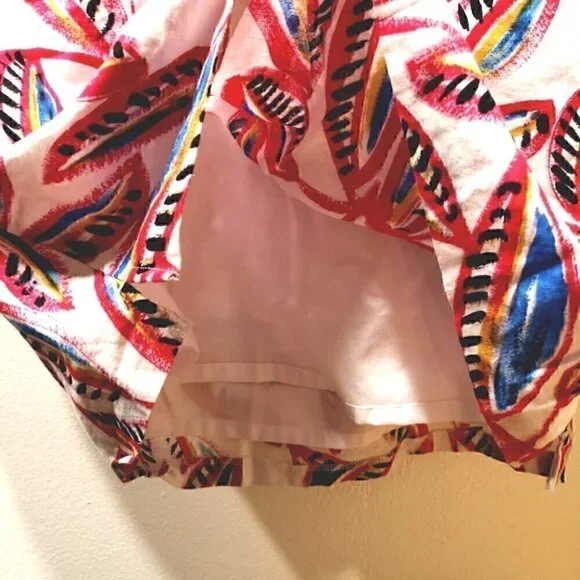 J Crew Women's M Asym Open Shoulder Floral Dress - Picture 10 of 12